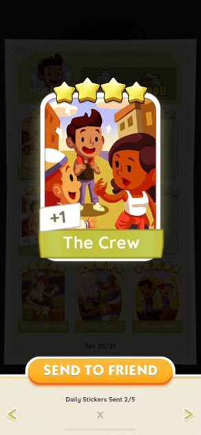 4⭐️ The Crew Set 20 Monopoly Go! Sticker