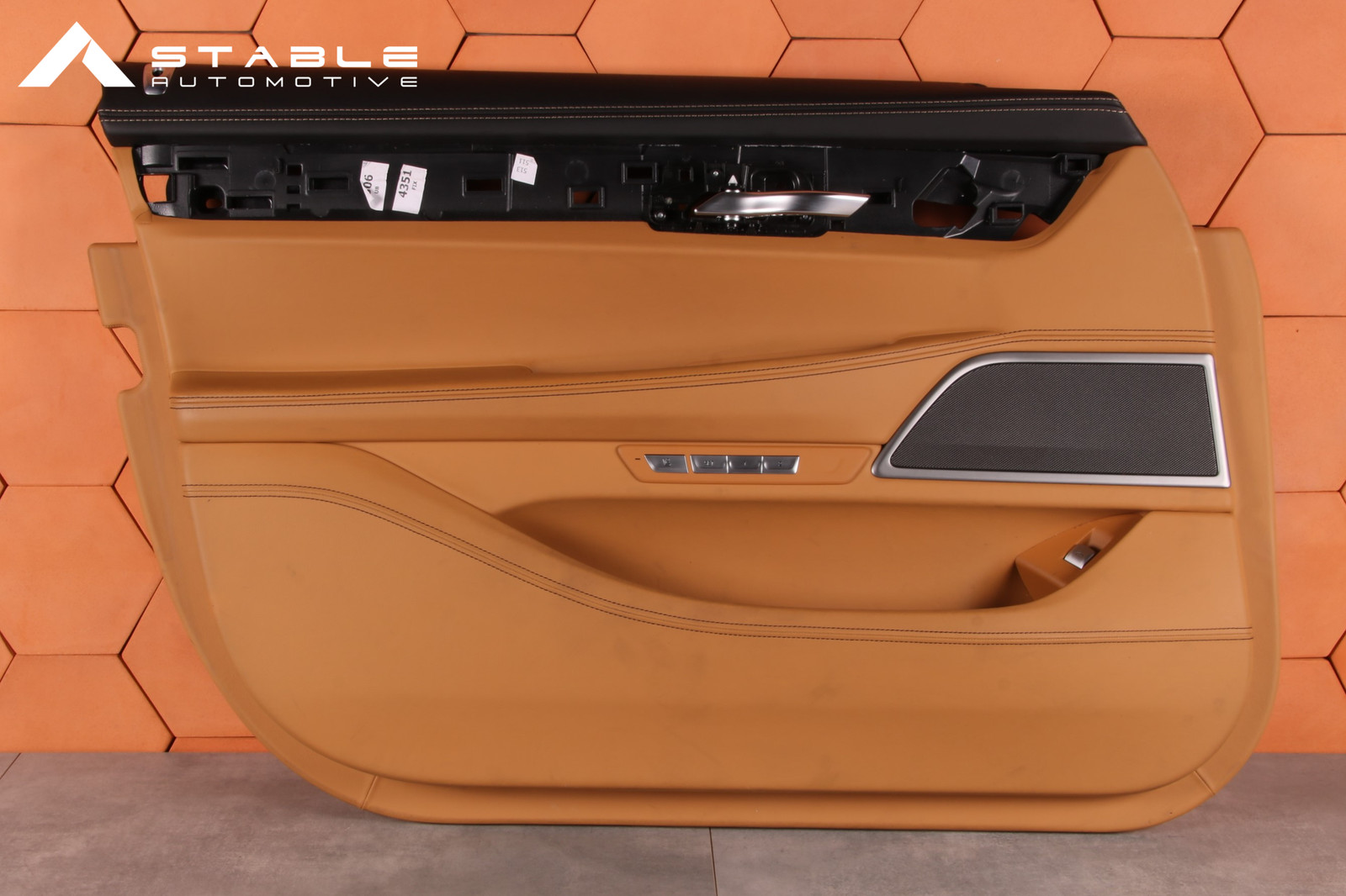 BMW 7' G11 G12 FRONT LEFT DOOR CARD PANEL CARMEL MERINO NAPPA INDIVIDUAL