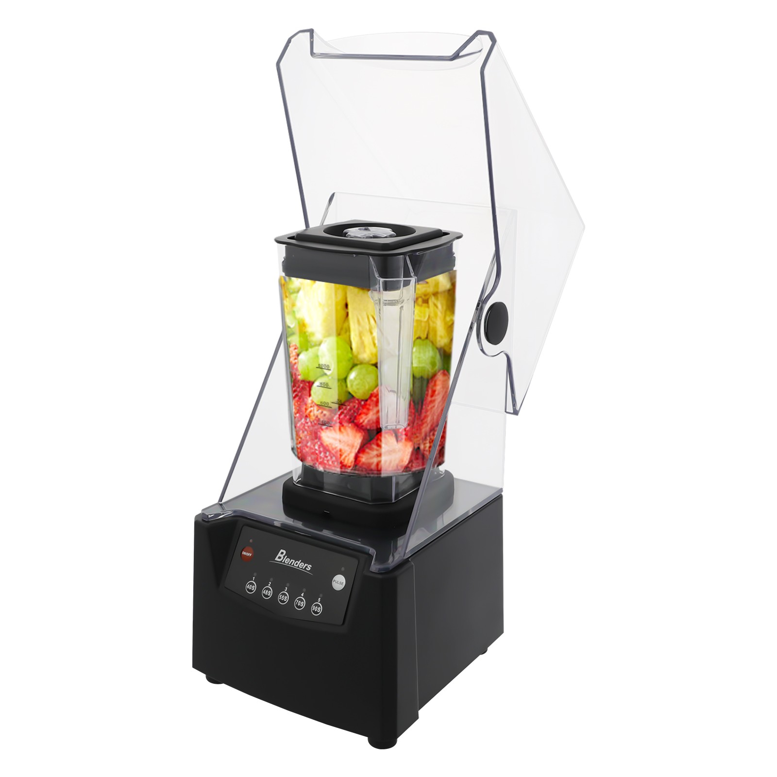 2600W Heavy-duty Commercial Blender With Shield Quiet Sound Enclosure 1.8L 110V