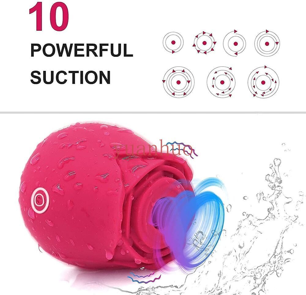 10-Speed-Rose-Female-Anniversary-Female-Gift-Massage-Tongue-Licking-Powerful-US