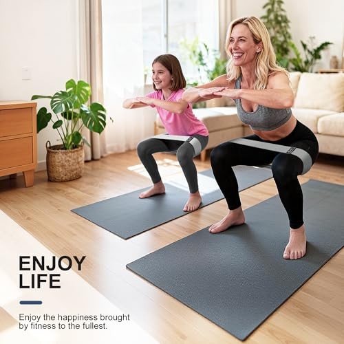Fabric Resistance Bands for Working Out, 3-Level Non-Slip Exercise Bands for