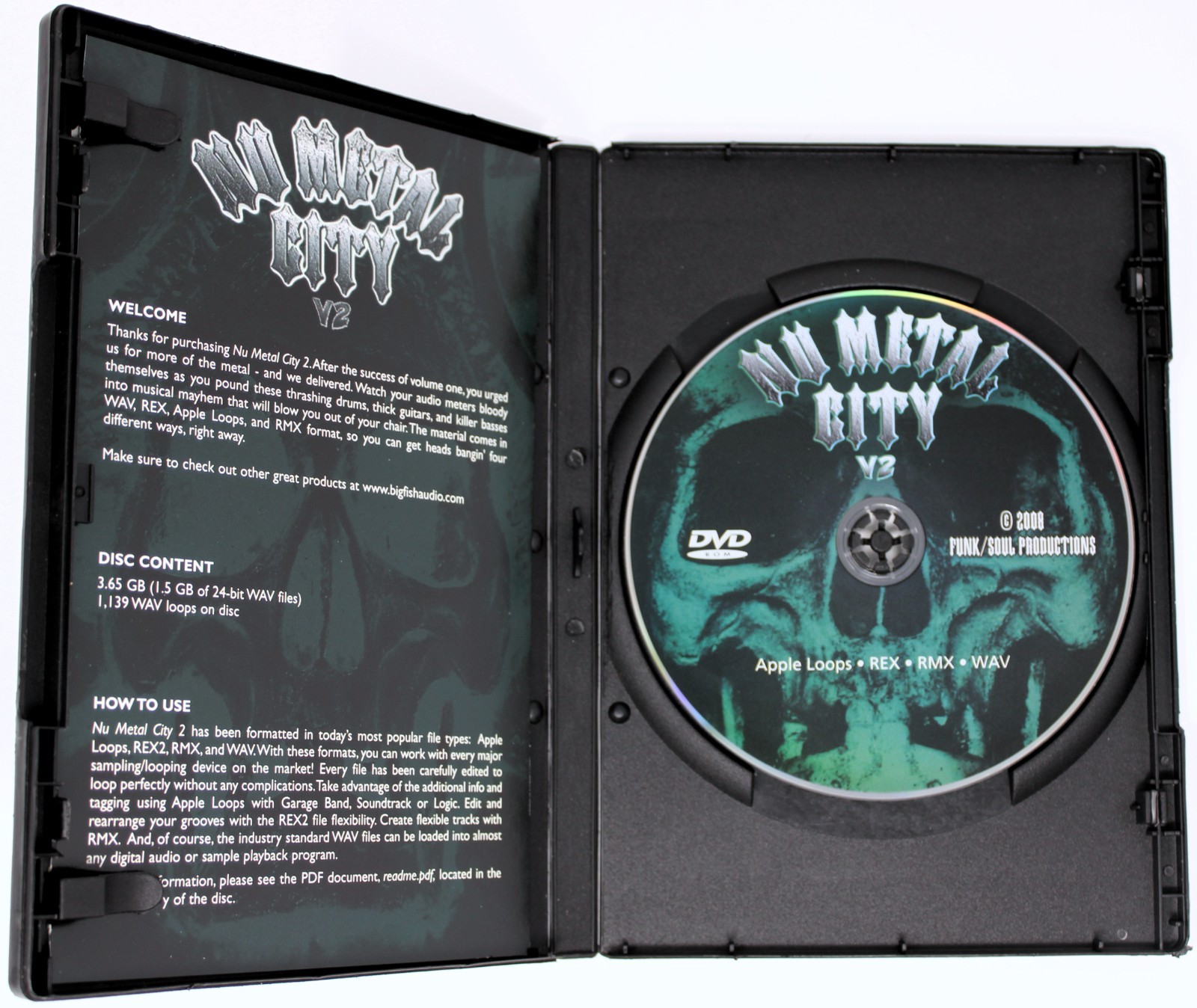 Big Fish Audio Nu Metal City 2 Sample/Sound Library/Sampling CD Wav Rex