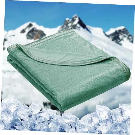Cooling Blankets for Hot Sleepers - Summer Blanket Thin Twin (60"x80") Green