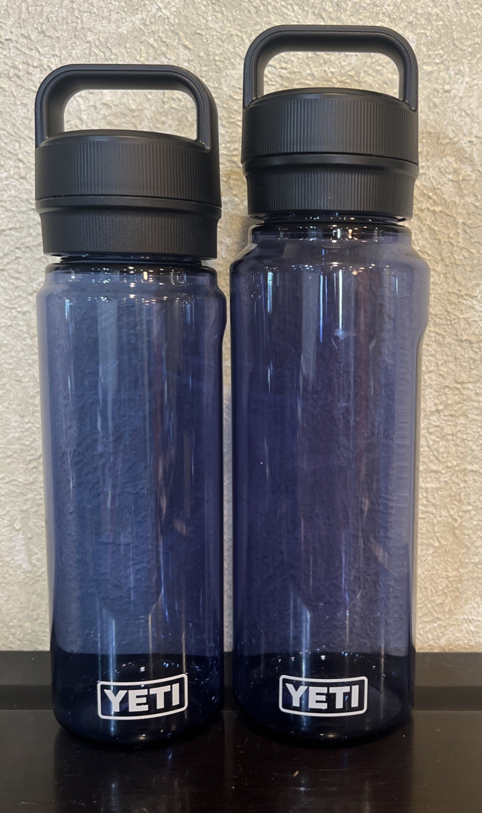 2~YETI Yonder Chug Cap Plastic Water Bottle~Blue