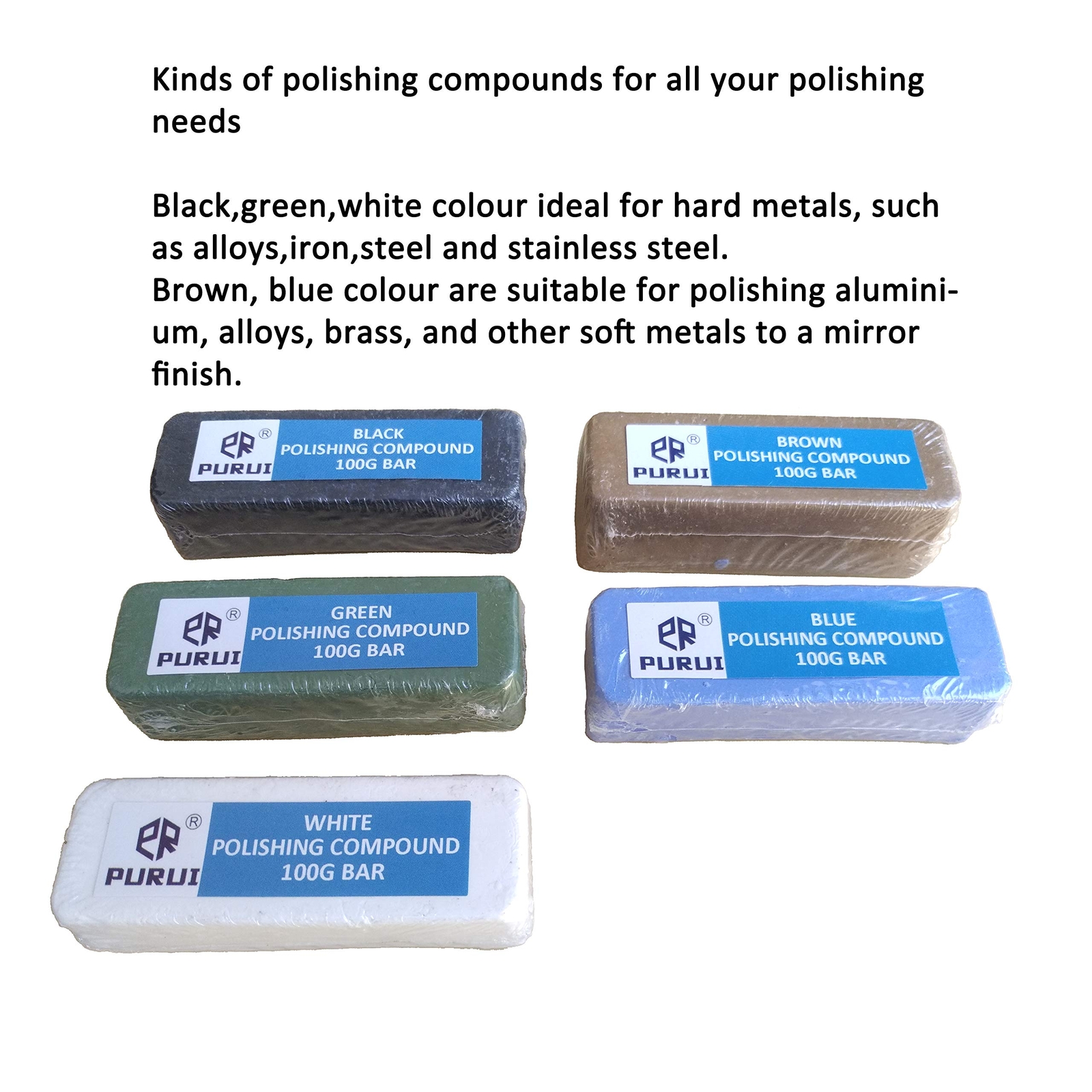 Purui 8 Inch Bench Grinder Polishing Kit For All Metals Kit Includes 3pc 8 Inch