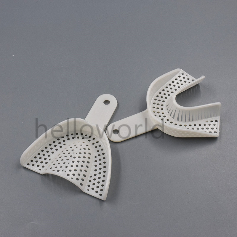 6 Pieces Dental Disposable Plastic Impression Trays L&M&S Upper & Lower Quadrant