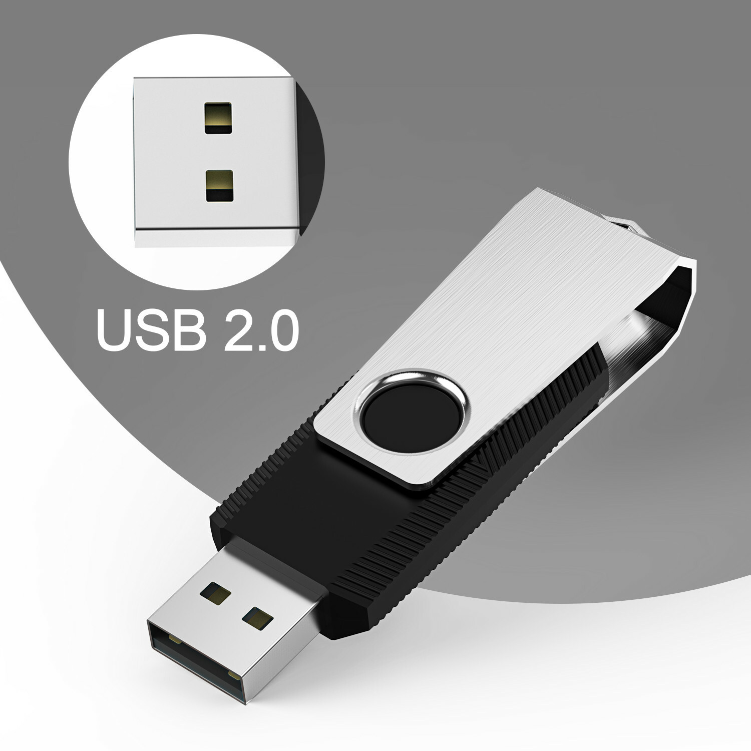 16GB 32GB 64GB 128GB USB 2.0 Rotating USB Flash Drive Memory Stick Thumb Drive