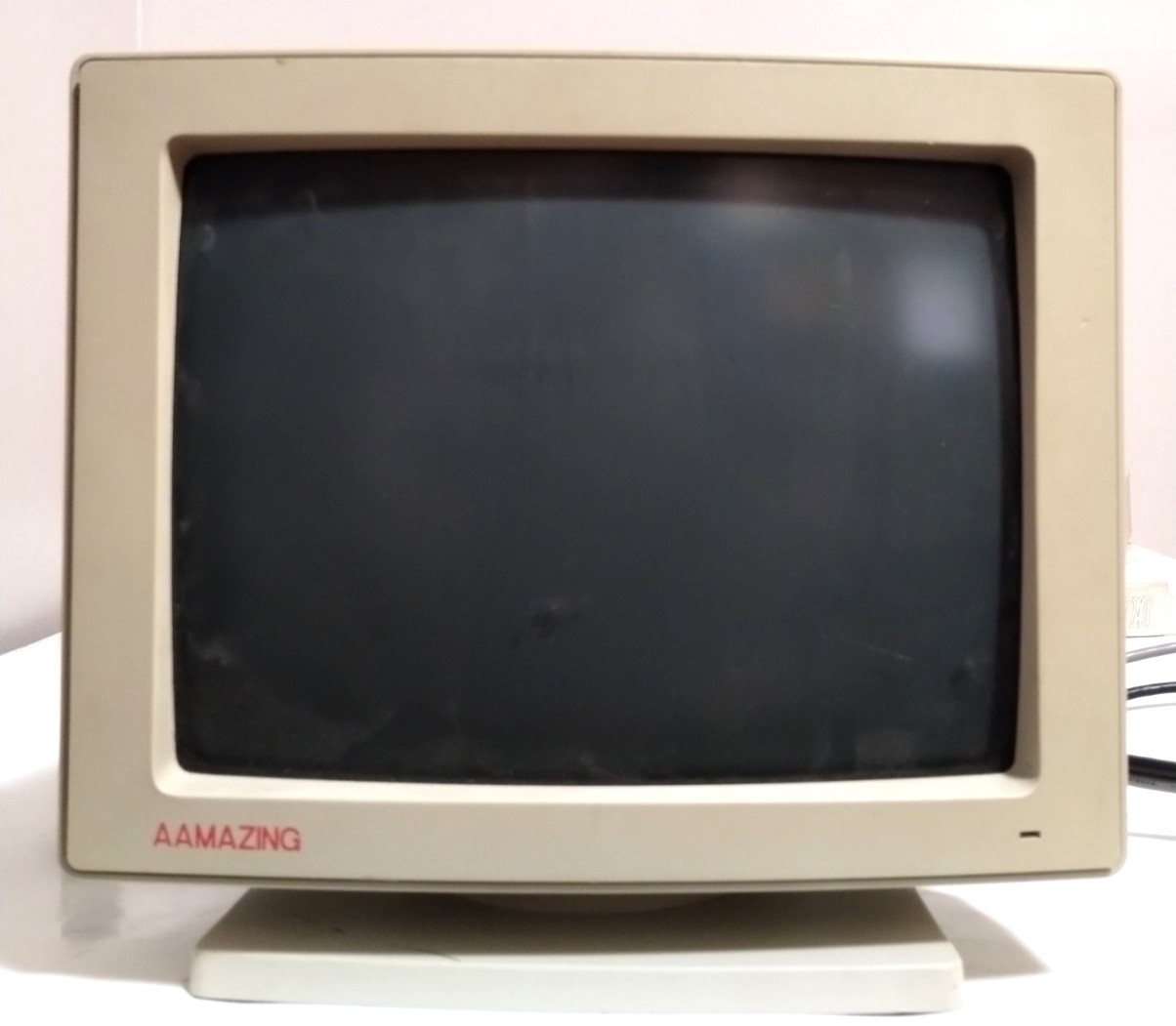 VINTAGE Amazing Tech Monochrome Monitor with Swivel. Tech Special, Needs Repair.