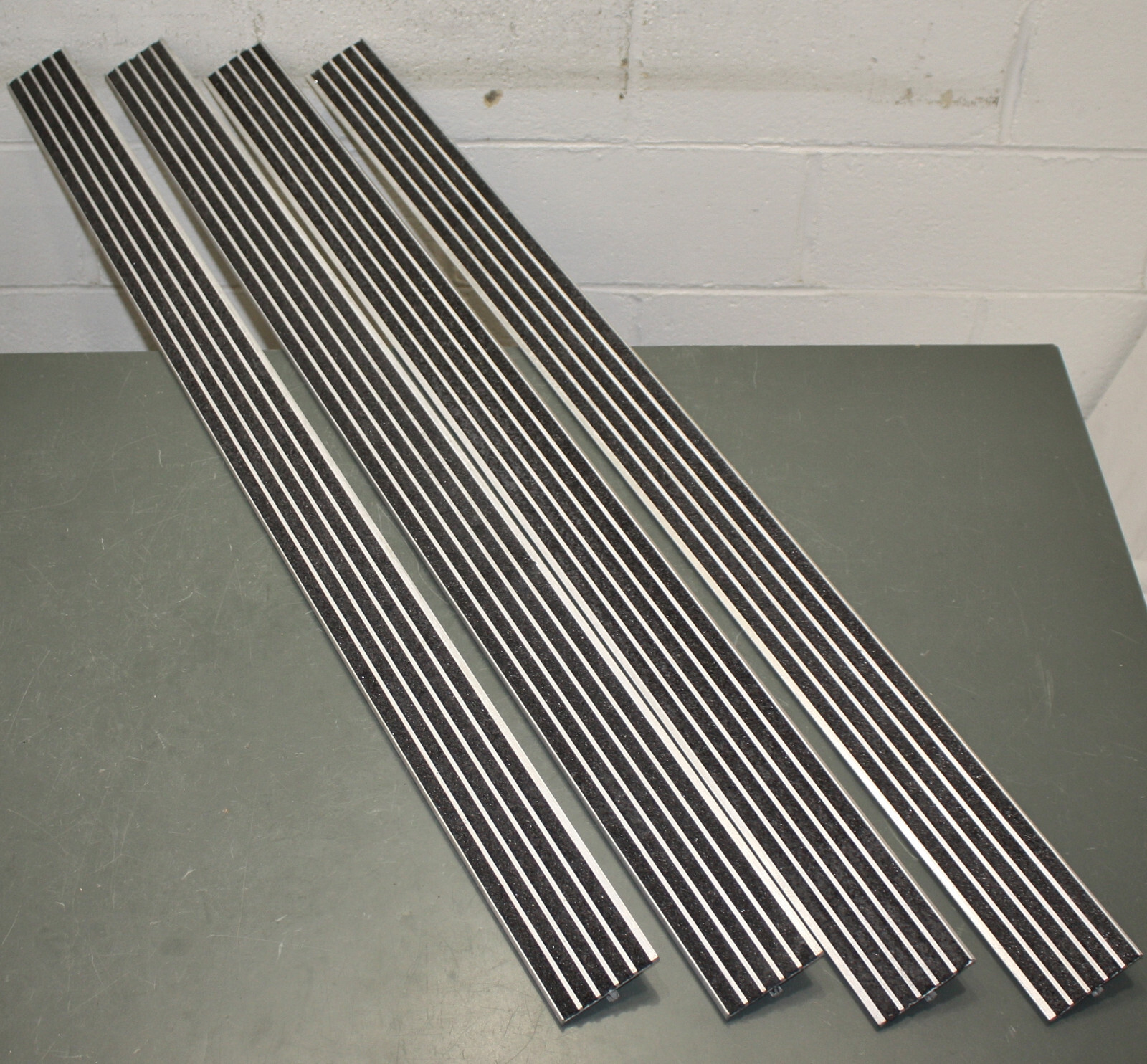 (4) Wooster Concrete Stair Nosing Step Tread 231BF-4, 48" x 3" x 1/4", Aluminum
