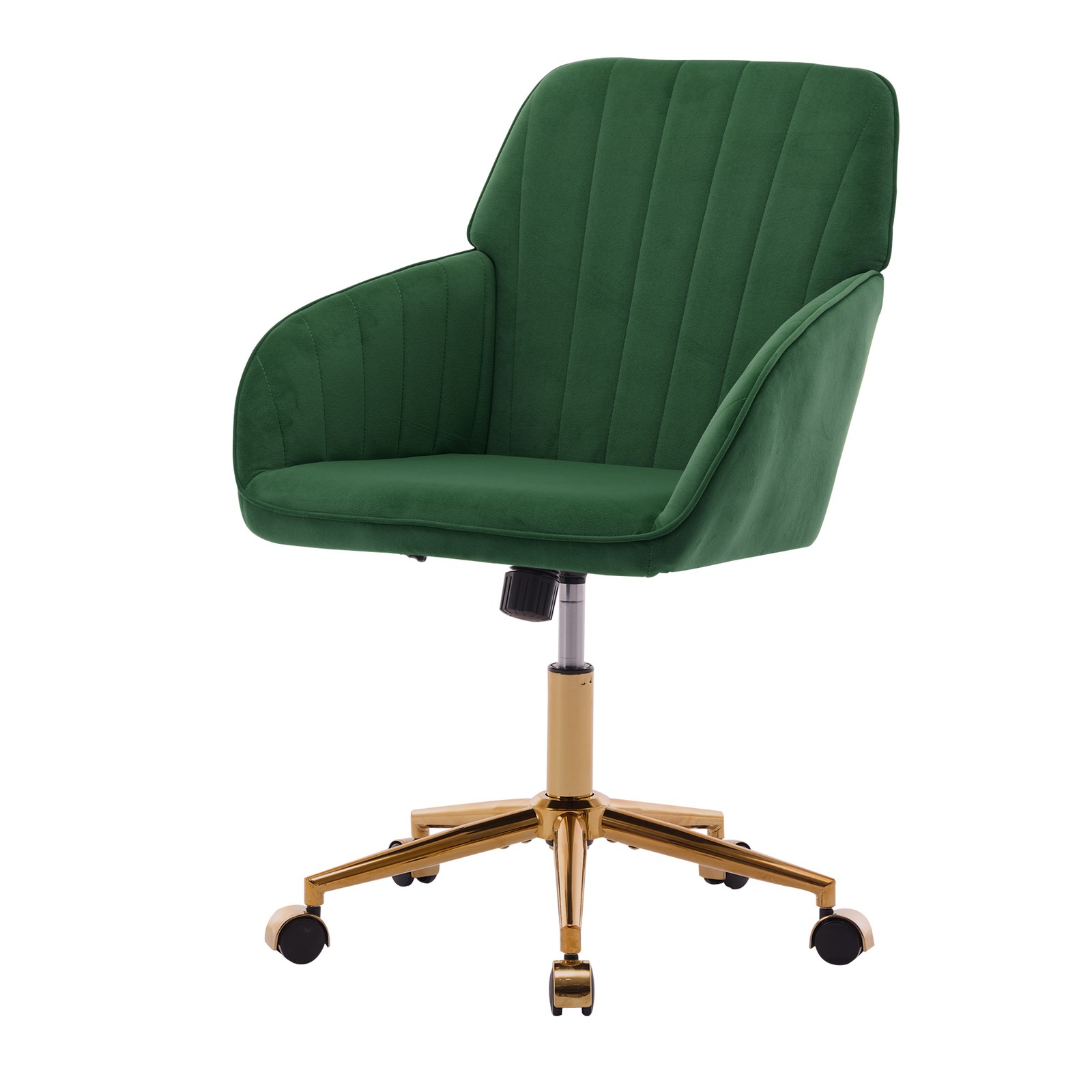 Adjustable Ergonomic Swivel Office Chair, Green Velvet, 21.12 lbs