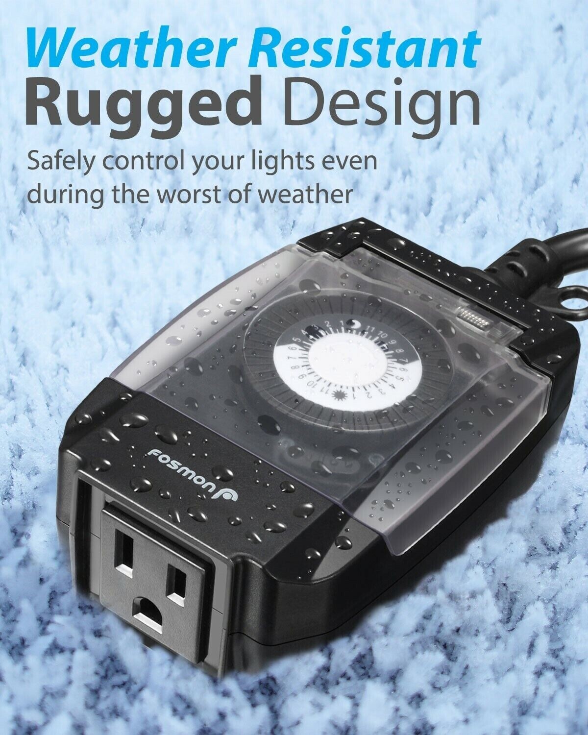 24 Hour Outdoor Mechanical Outlet Timer Weatherproof Automatic Switch Light