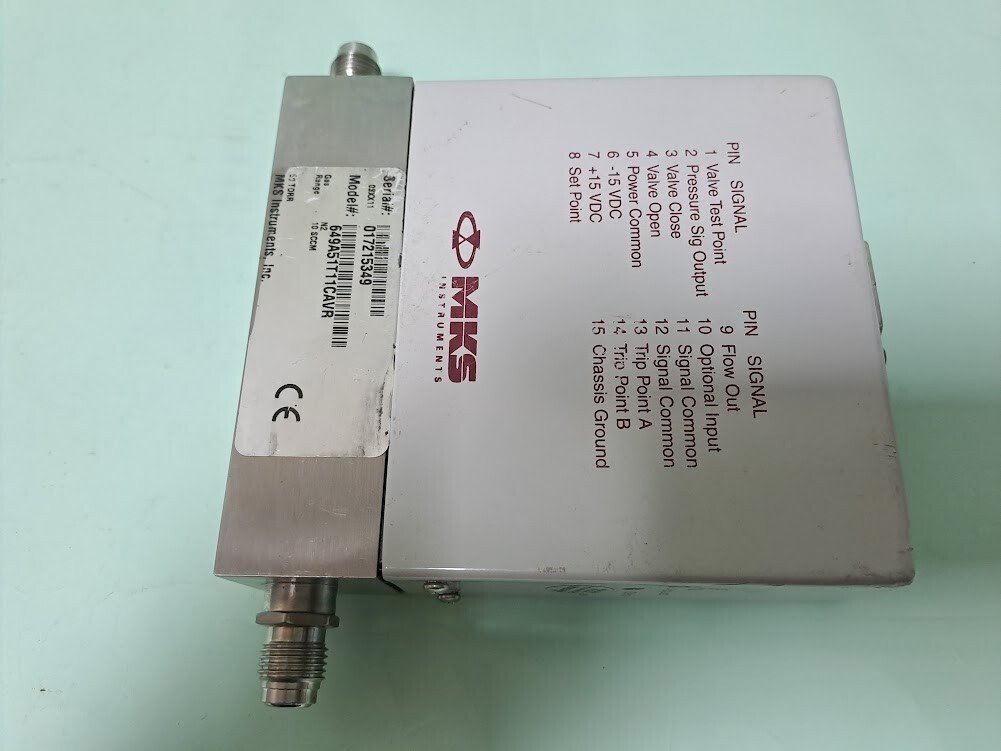 MKS Instruments 649A51T11CAVR N2 10 SCCM Flow Pressure Controller Type 649