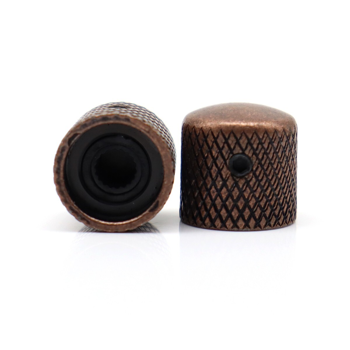 4Pcs Red Copper Metal Dome Knobs Guitar/Bass Volume Tone Speed Control Knobs