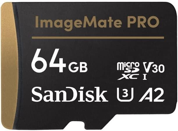 SanDisk 64GB ImageMate PRO microSDXC UHS-1 Memory Card with Adapter for Action C