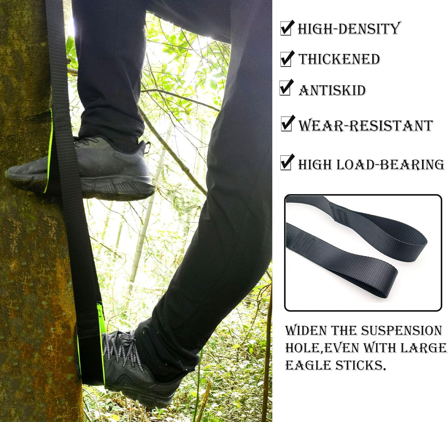 CRAFTJOY 2-Step Climbing Stick Aider, Tree Stand Steps,With Reflective Layer We