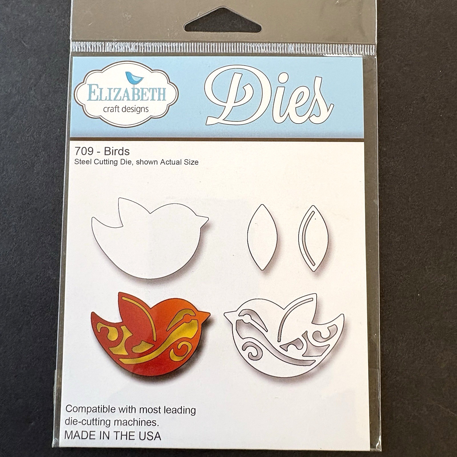 Elizabeth Birds Set of 4 Fancy Layering Dies New 709