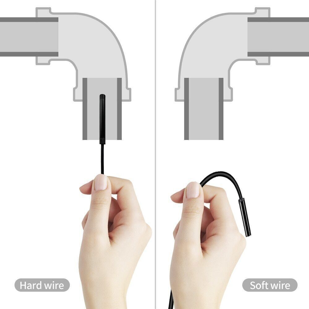 1M Endoscope Camera with Light HD Borescope Waterproof Inspection Snake Camera