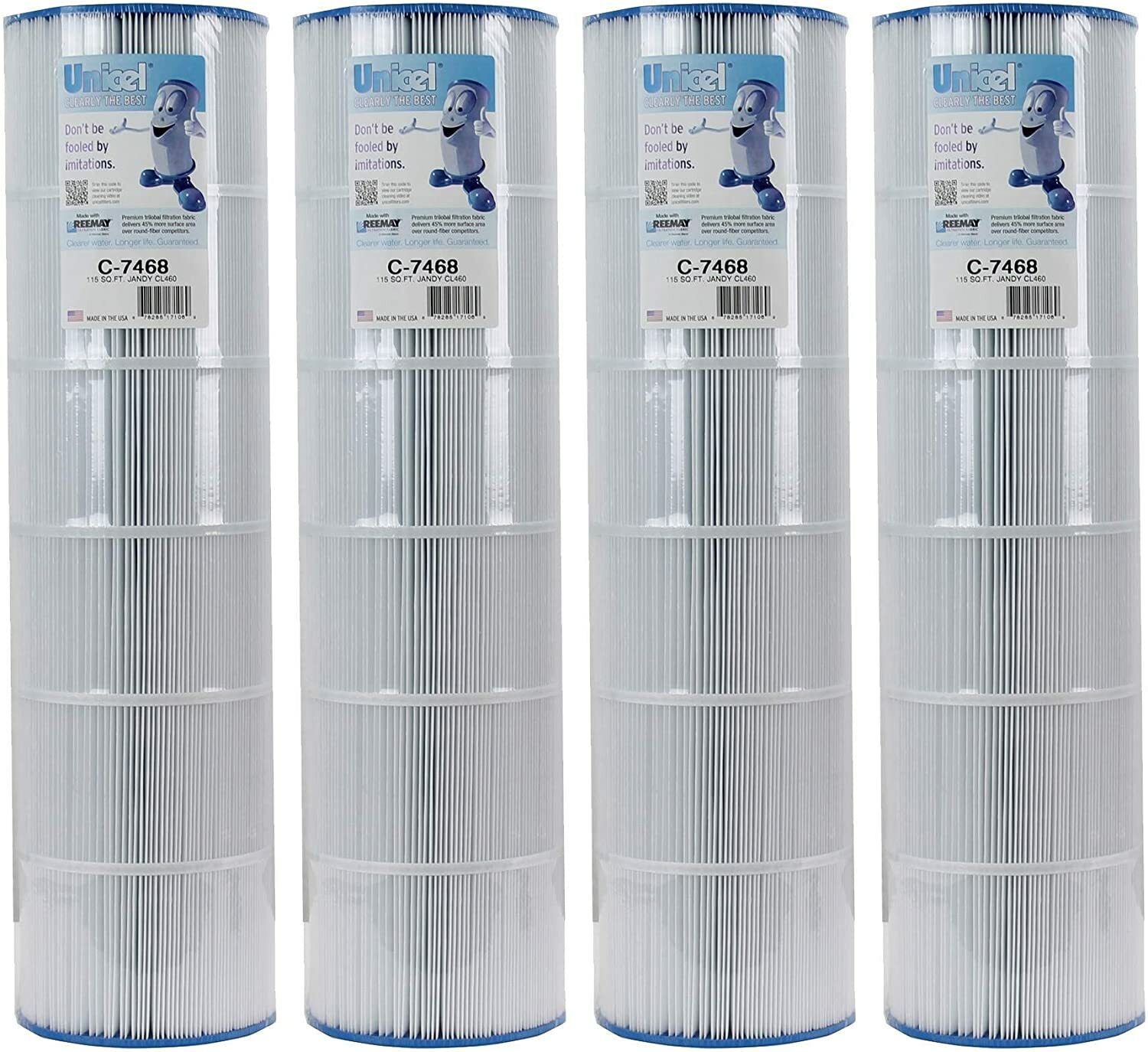 Unicel C-7468 Replacement Cartridge Filter, Jandy CL460 Filter, 4-Pack