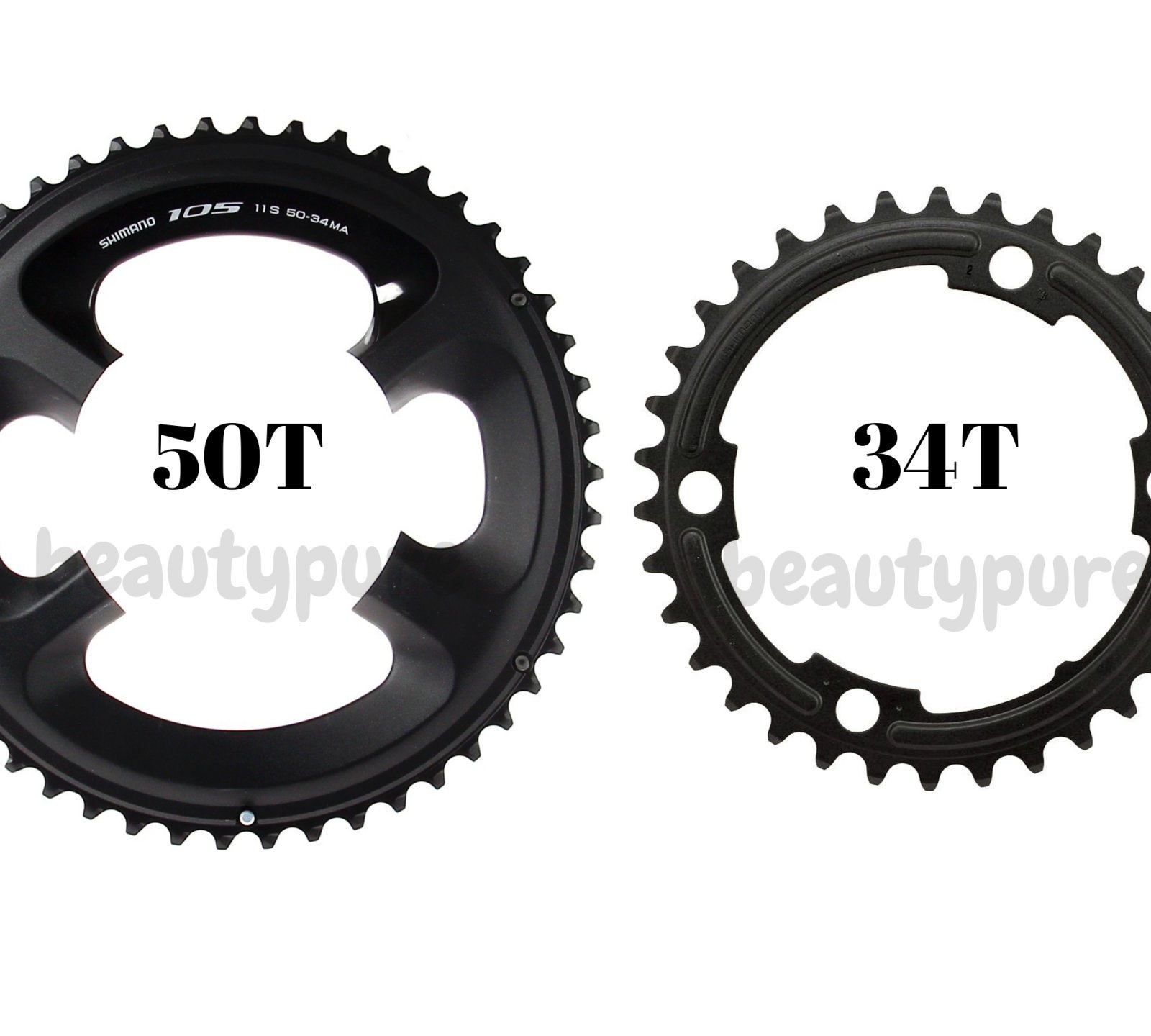 Shimano 105 FC-5800 Outer/Inner Chainrings (50T & 34T) Genuine NIB