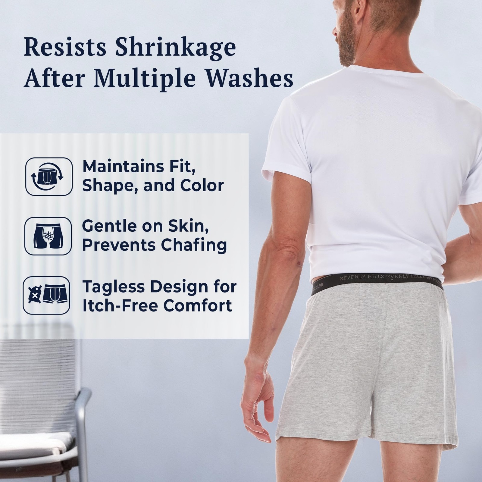 Men's 4 Pack Knit Boxer Shorts