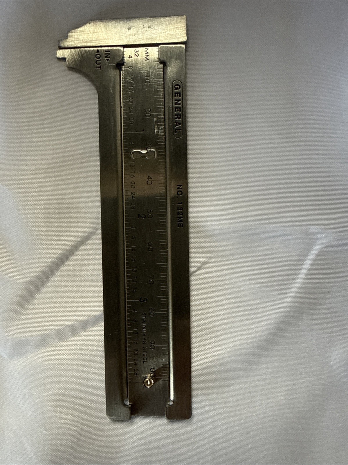 GENERAL HARDWARE MACHINISTS PROTRACTOR , CALIPER, POCKET RULER, 3 PC SET - Nice!