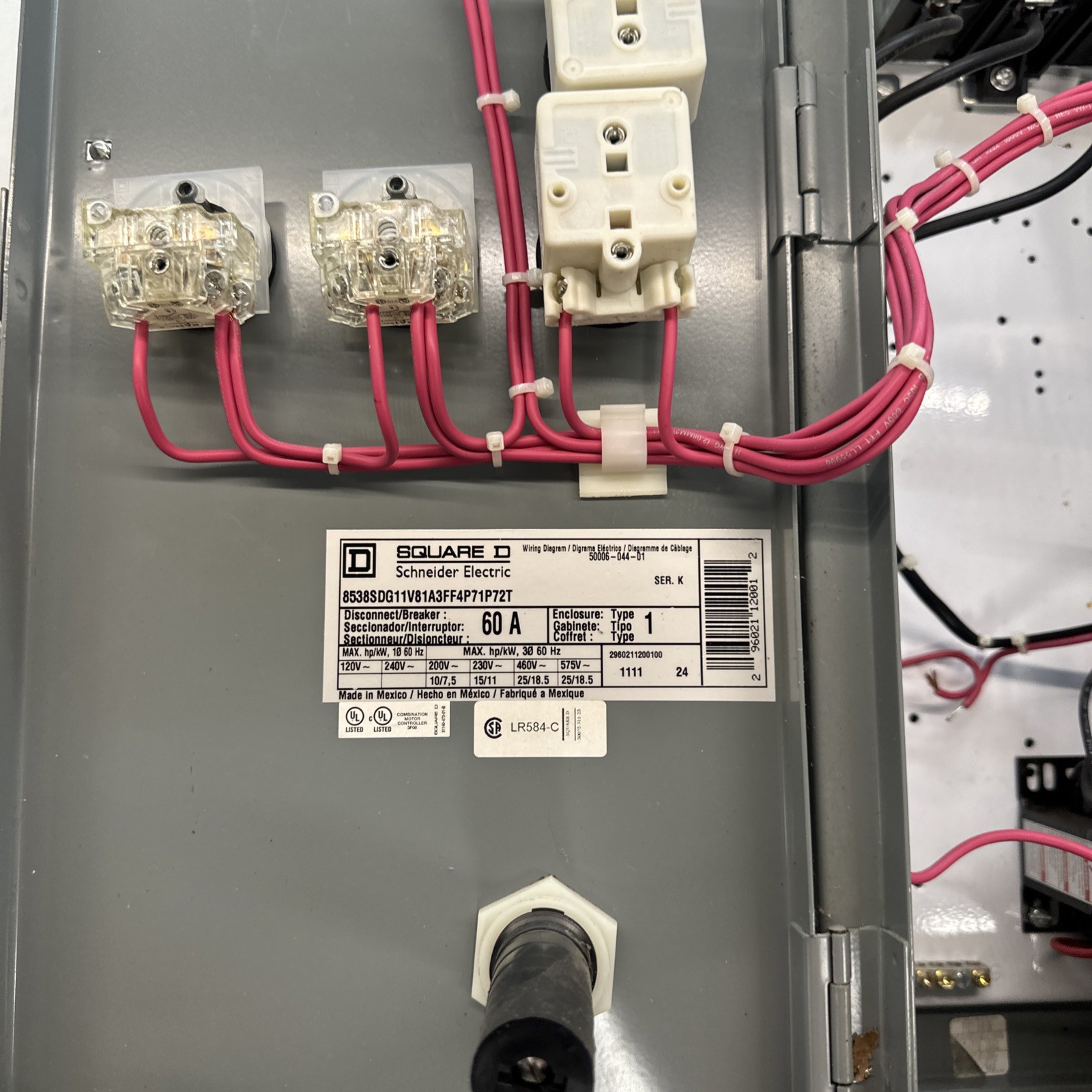 Square D 30072-453-10 Motor Controller 60 Amp Missing Starter