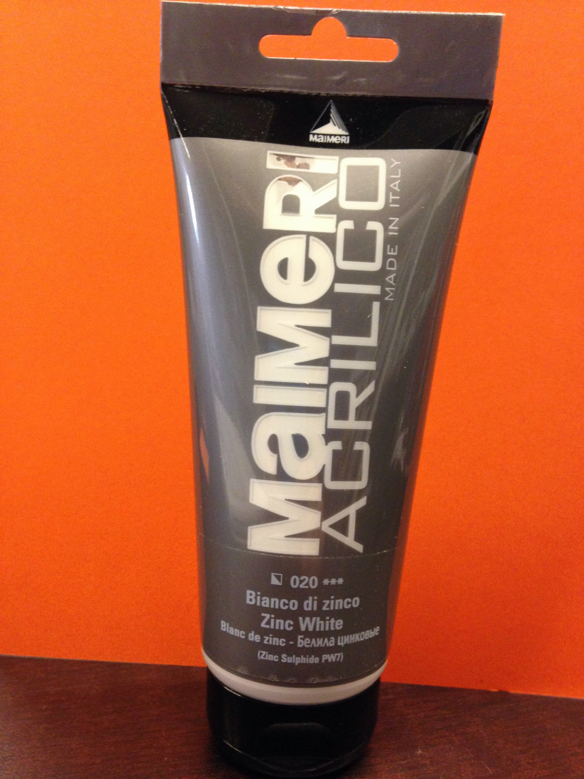 ZINC WHITE ACRYLIC COLOR 020 MAIMERI ML 200 DECOUPAGE DECORATIONS ON CANVAS