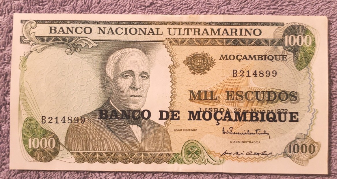 It. # I-75 Mozambique 1000 escudos 1976 pick #119 One Note