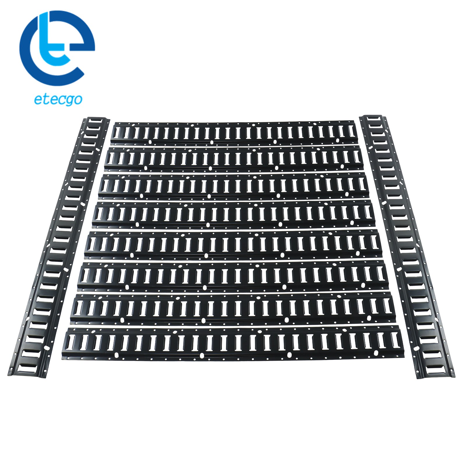 10 Pack 4' E Track Tie Down Rail Kit Black Powder Coated Fit For Truck Trailer