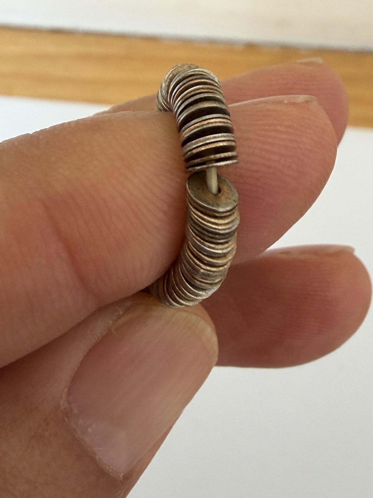 Beautiful Unique Tiny Discs Beaded Elastic Bracelet B5