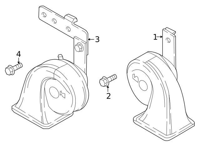 Genuine Mazda Low Note Horn VA54-66-79YB
