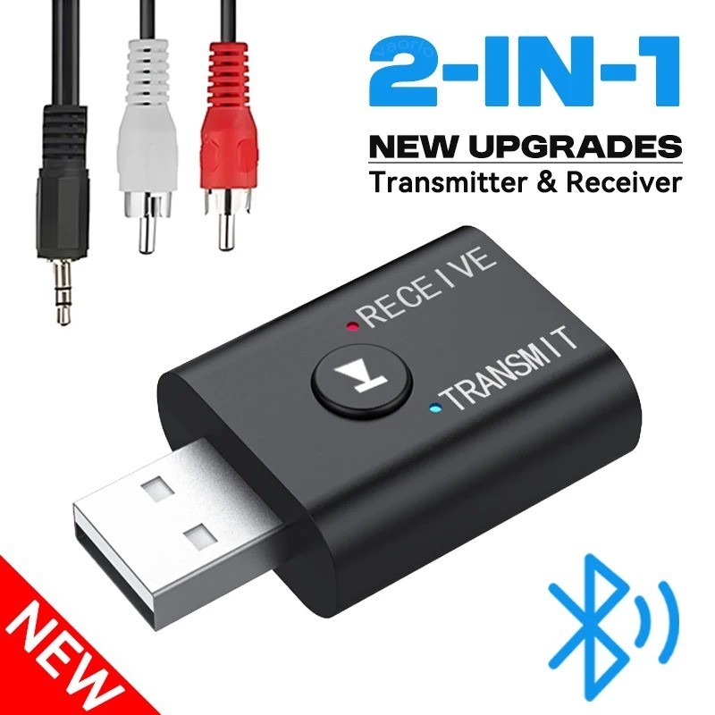 2 in 1 Bluetooth 5.0 Audio Receiver Transmitter 3.5mm AUX USB Adapter