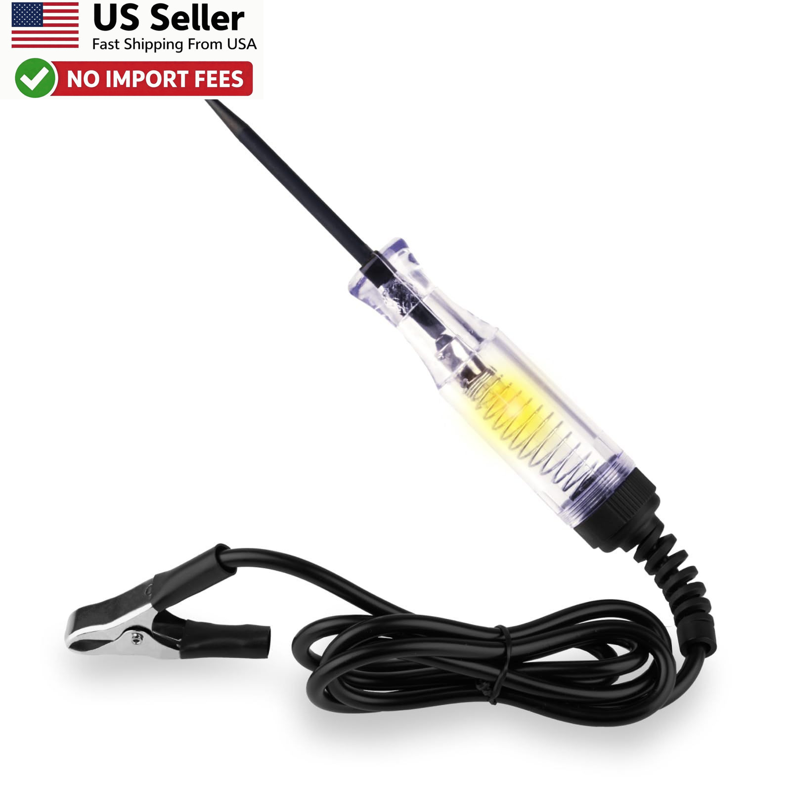 Test Light Automotive 6-24V DC Voltage Tester Circuit Tester Long Probe FROM USA