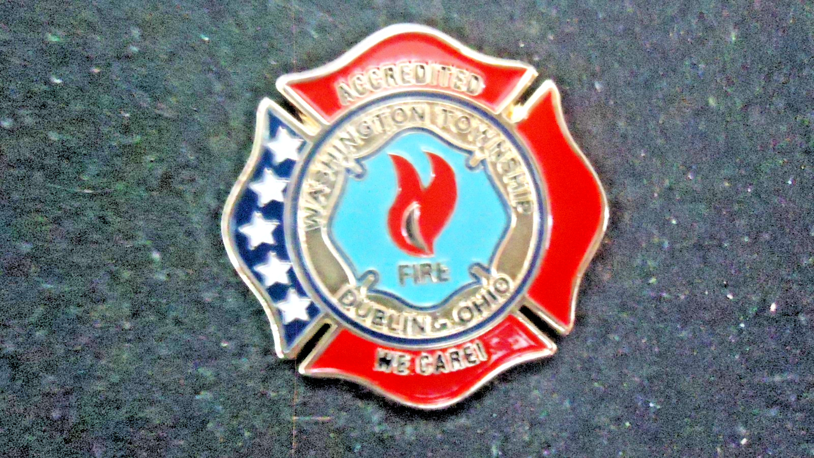 WASHINGTON TOWNSHIP- DUBLIN ,OHIO- FIRE DEPARTMENT- CHALLENGE COIN IN AIRTIGHT