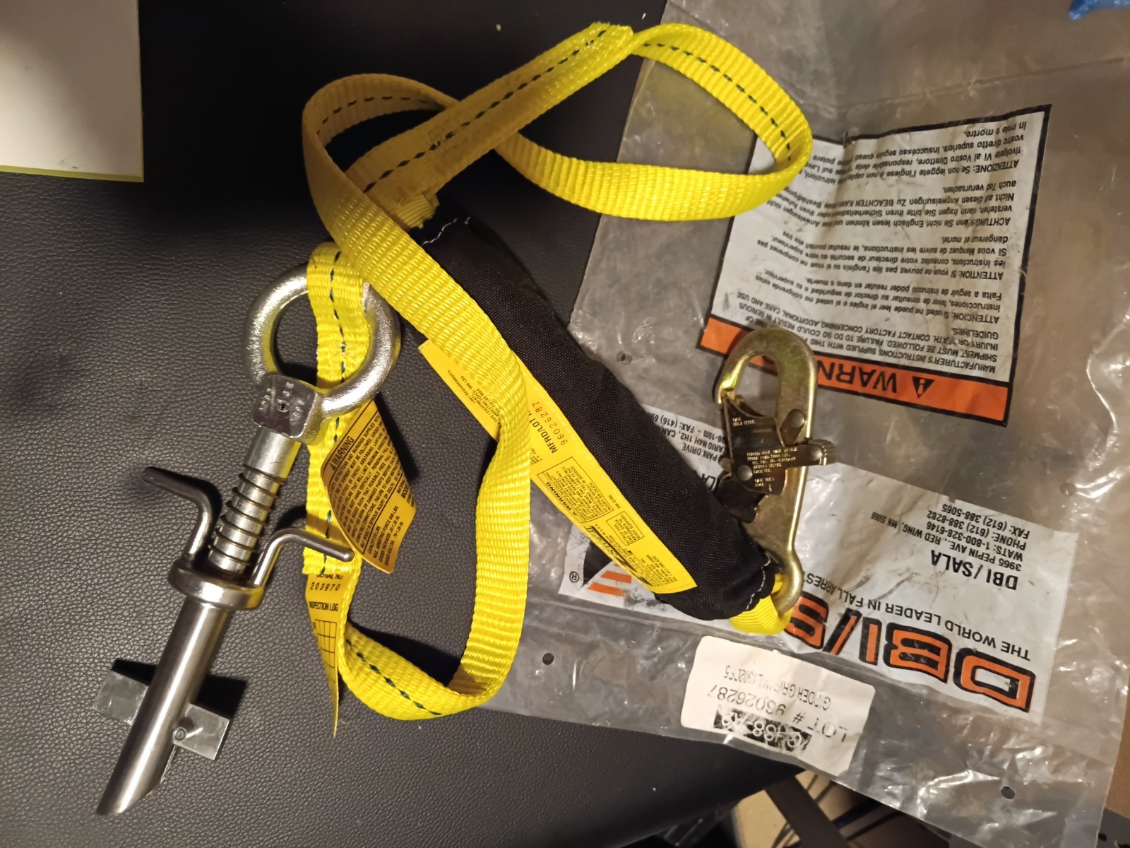Dbi/Sala Fall Protection Equipment Shock Absorber Girder Grip