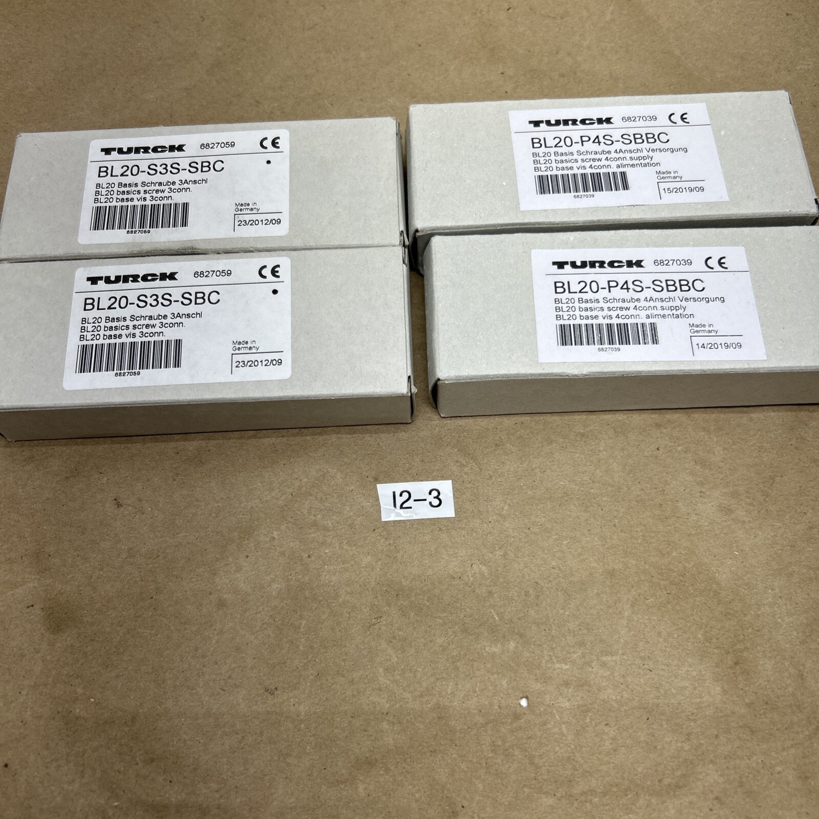 (4) TURCK (2) BL20-P4S-SBBC & (2) BL20-S3S-SBC NIB Fast Shipping! + Warranty