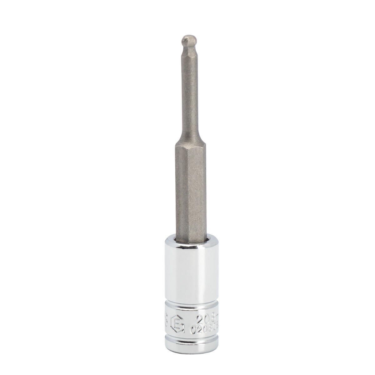 Genius Tools 1/4" Dr. 1/8" Wobble Hex Bit Socket, 70mmL - 208+5308