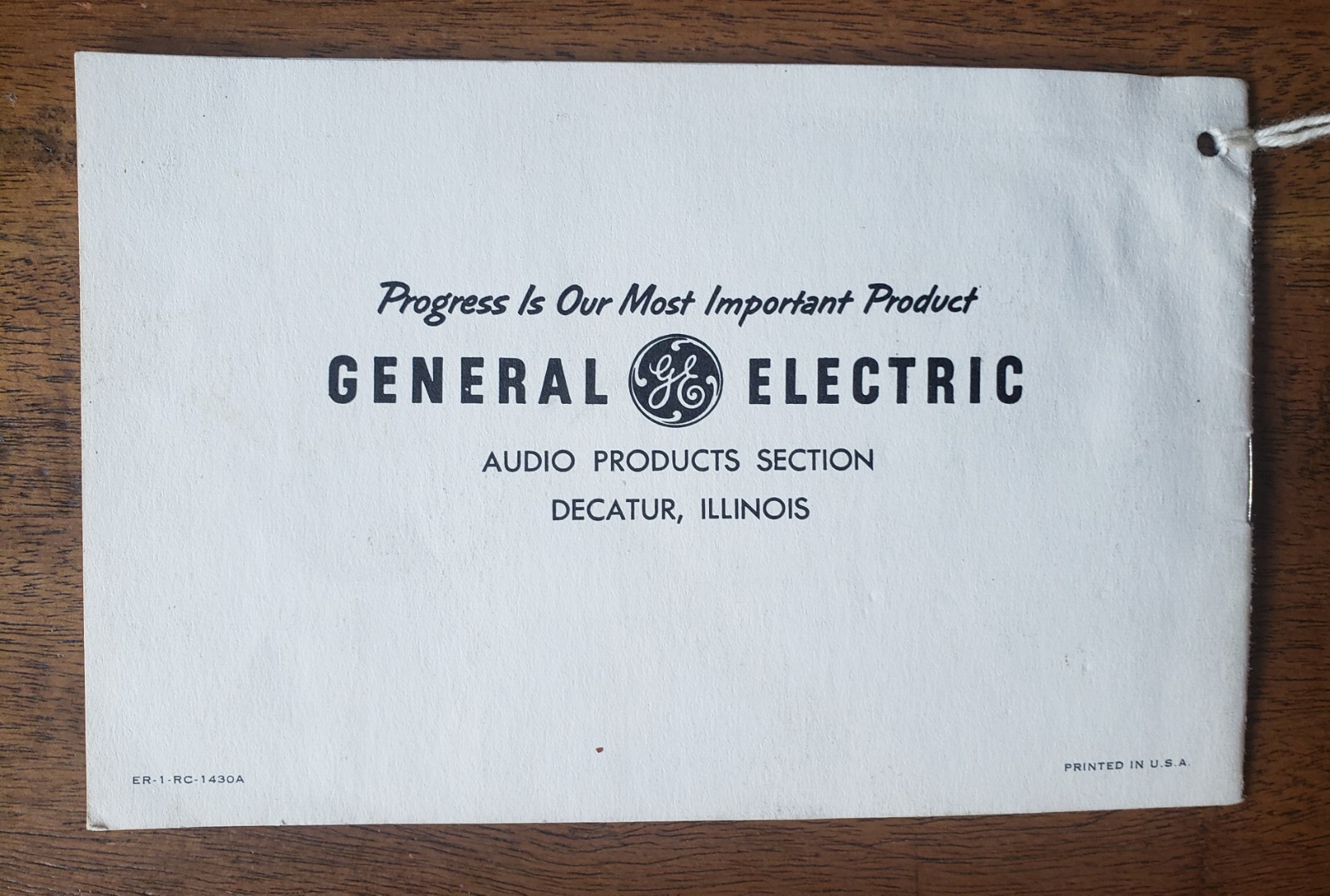 1960 GE Console Stereo Phonograph User Manual Operating Instruction Mount Vernon