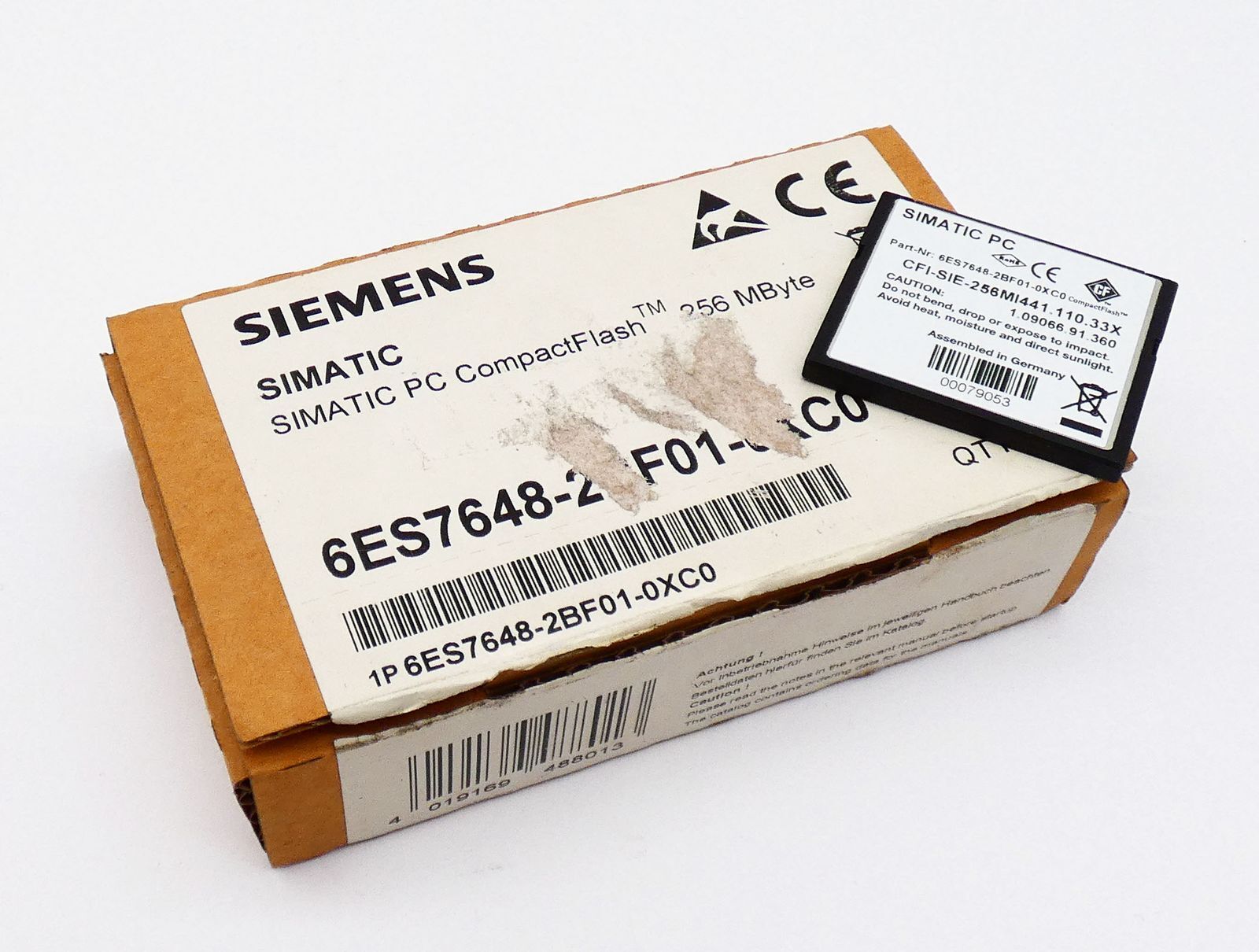 Siemens SIMATIC PC 6ES7648-2BF01-0XC0 256MB Compact Flash -unused/original packaging-