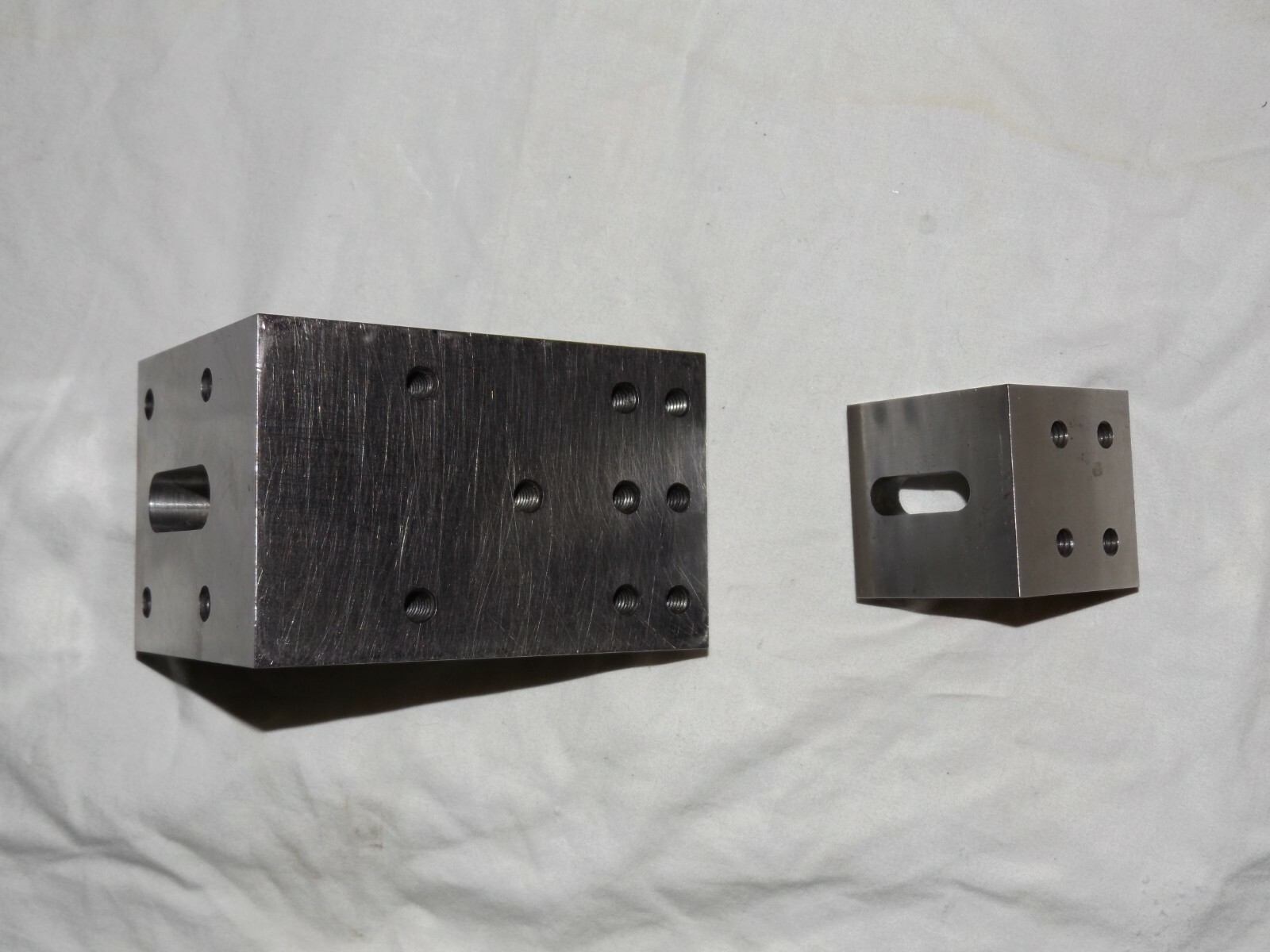 2 Angle Blocks with Threaded Holes Precision Machinist Hardened Angle Plates