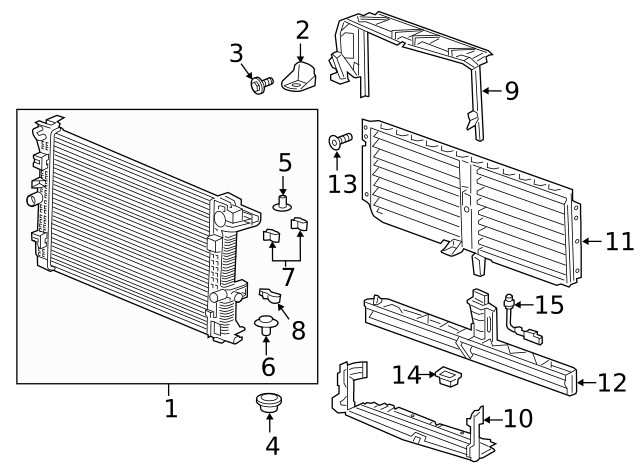Genuine GM Radiator Shutter Wiring Harness 84304401