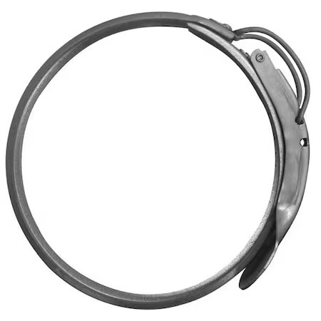 Nordfab 8010005527 Clamp, 8 In Duct Dia, Galvanized Steel, 22 Ga, 8" W X