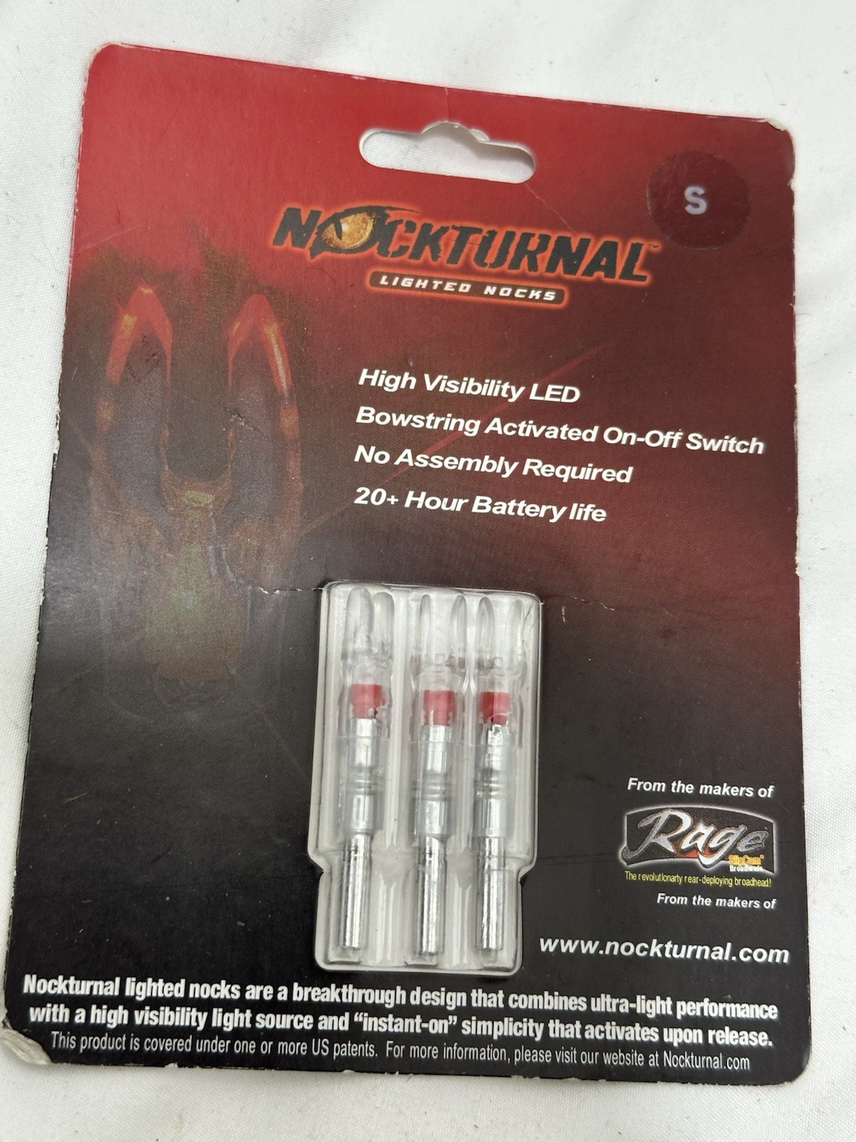 Mockturnal Lighted Nocks Red Size Small