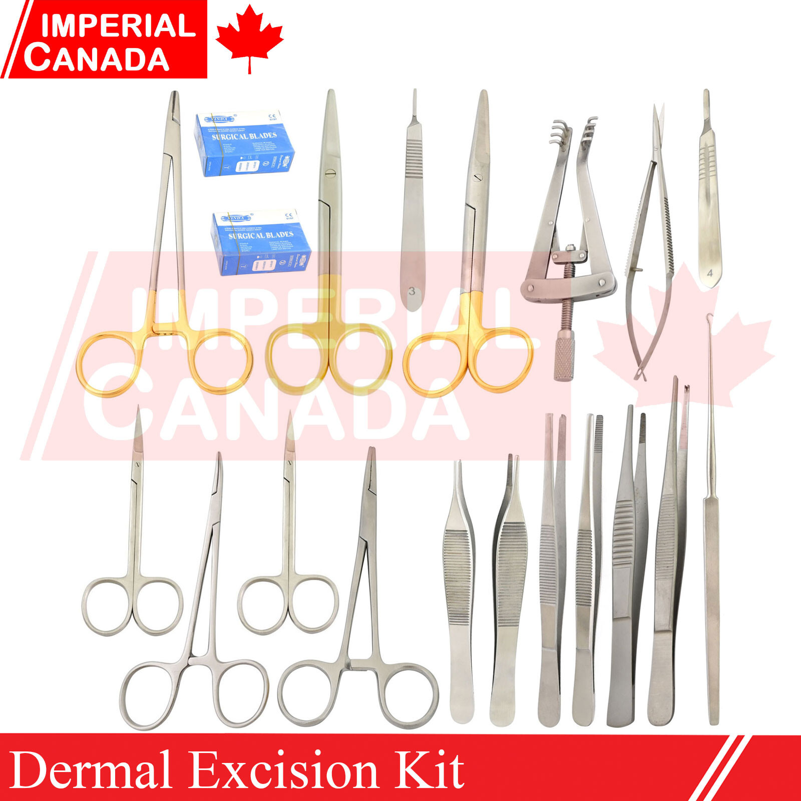 26 Pcs Dermal Excision Kit Dermatology Surgical Medical Instruments DS-1873