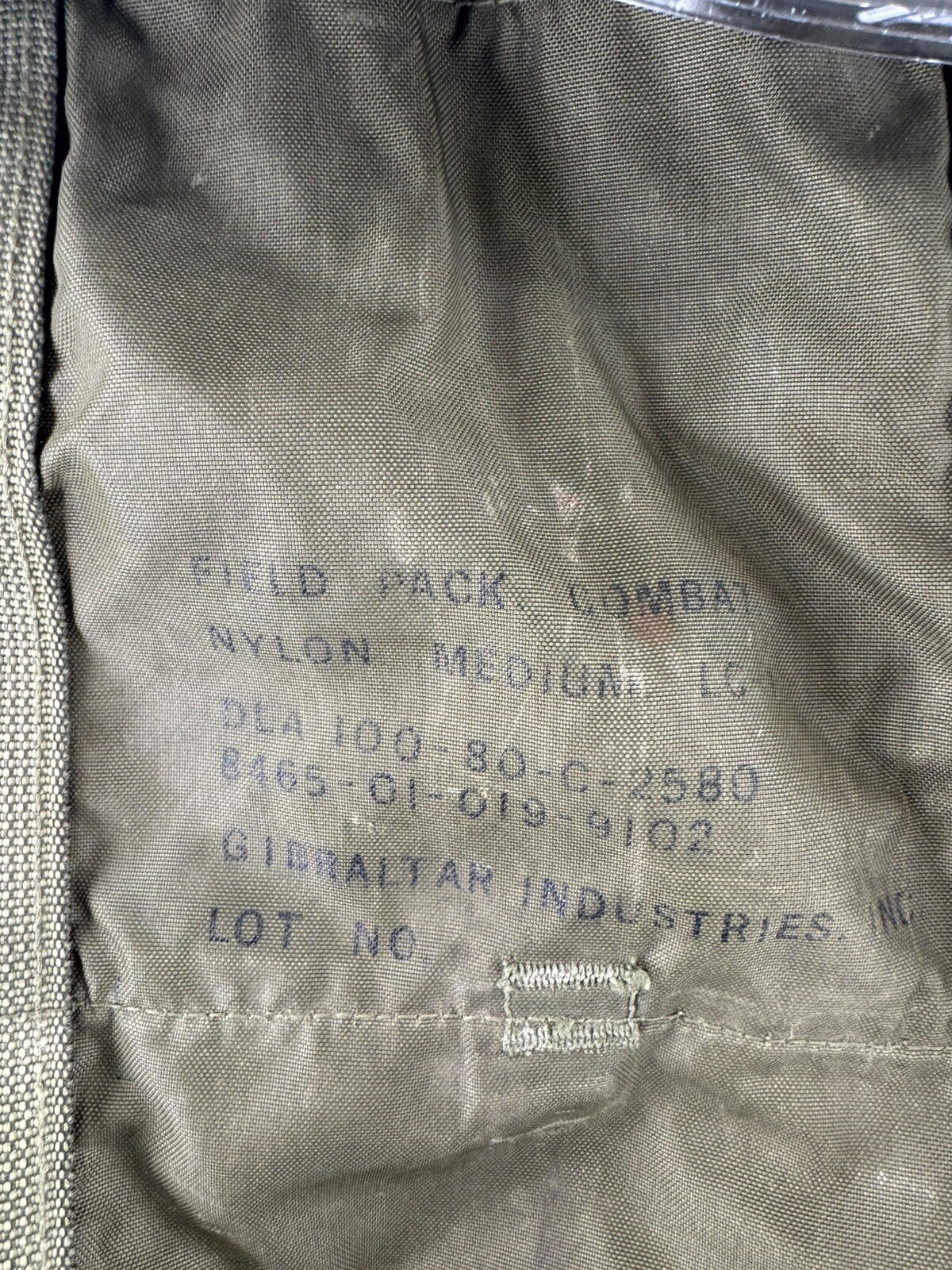 USGI LC-1 Alice Combat Field Pack Without Frame - Nylon Medium Backpack OD Vtg