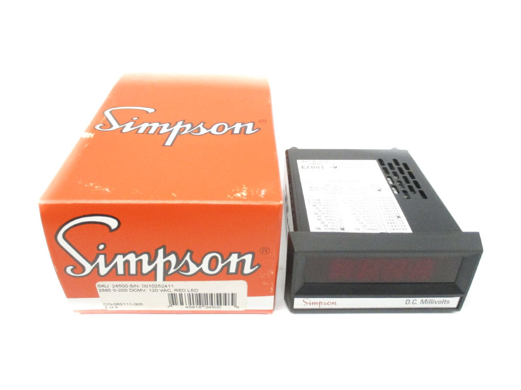 SIMPSON 2865-200MVDC 105-130VAC NSMP