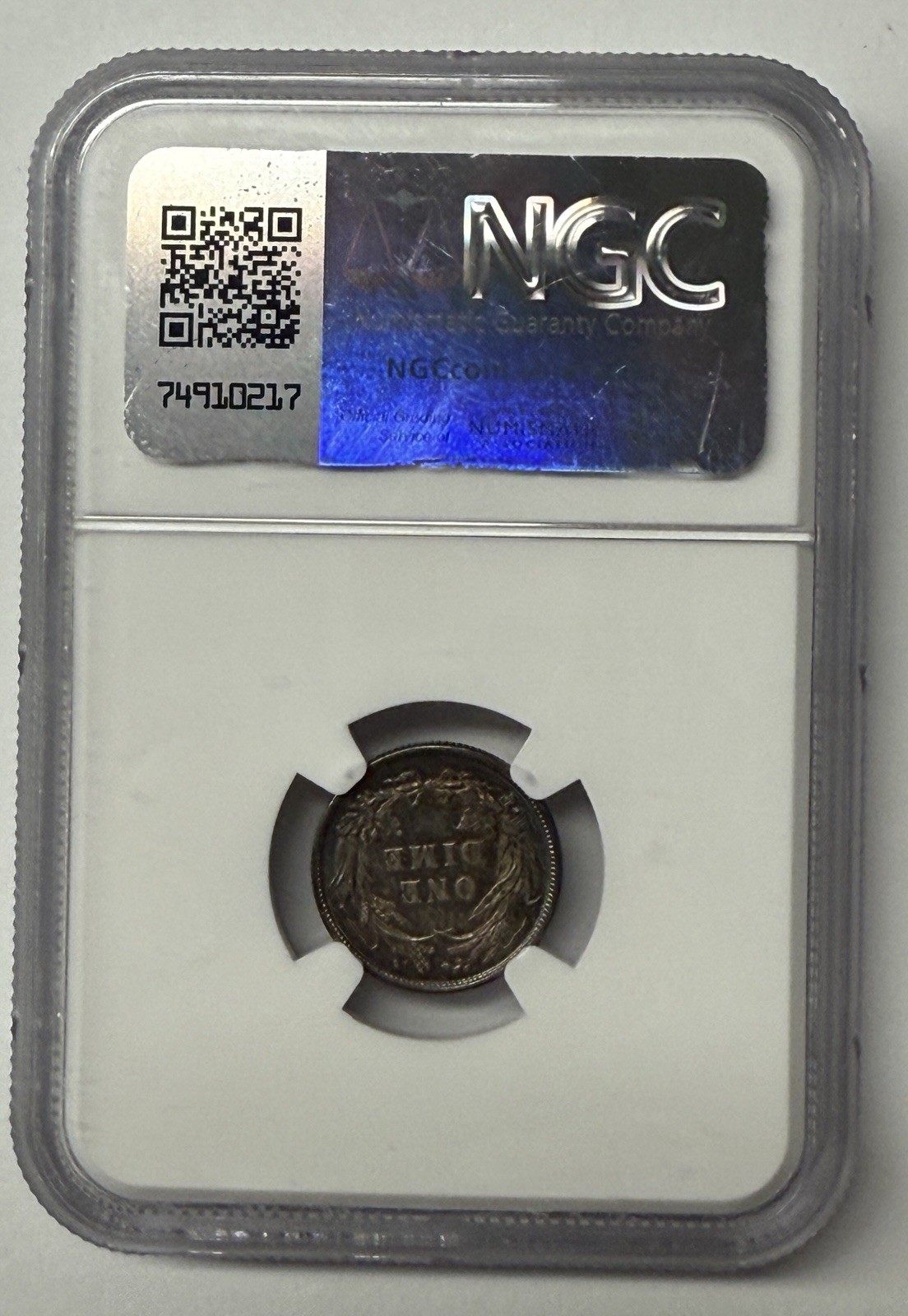 1893 BARBER DIME NGC AU DETAILS CLEANED