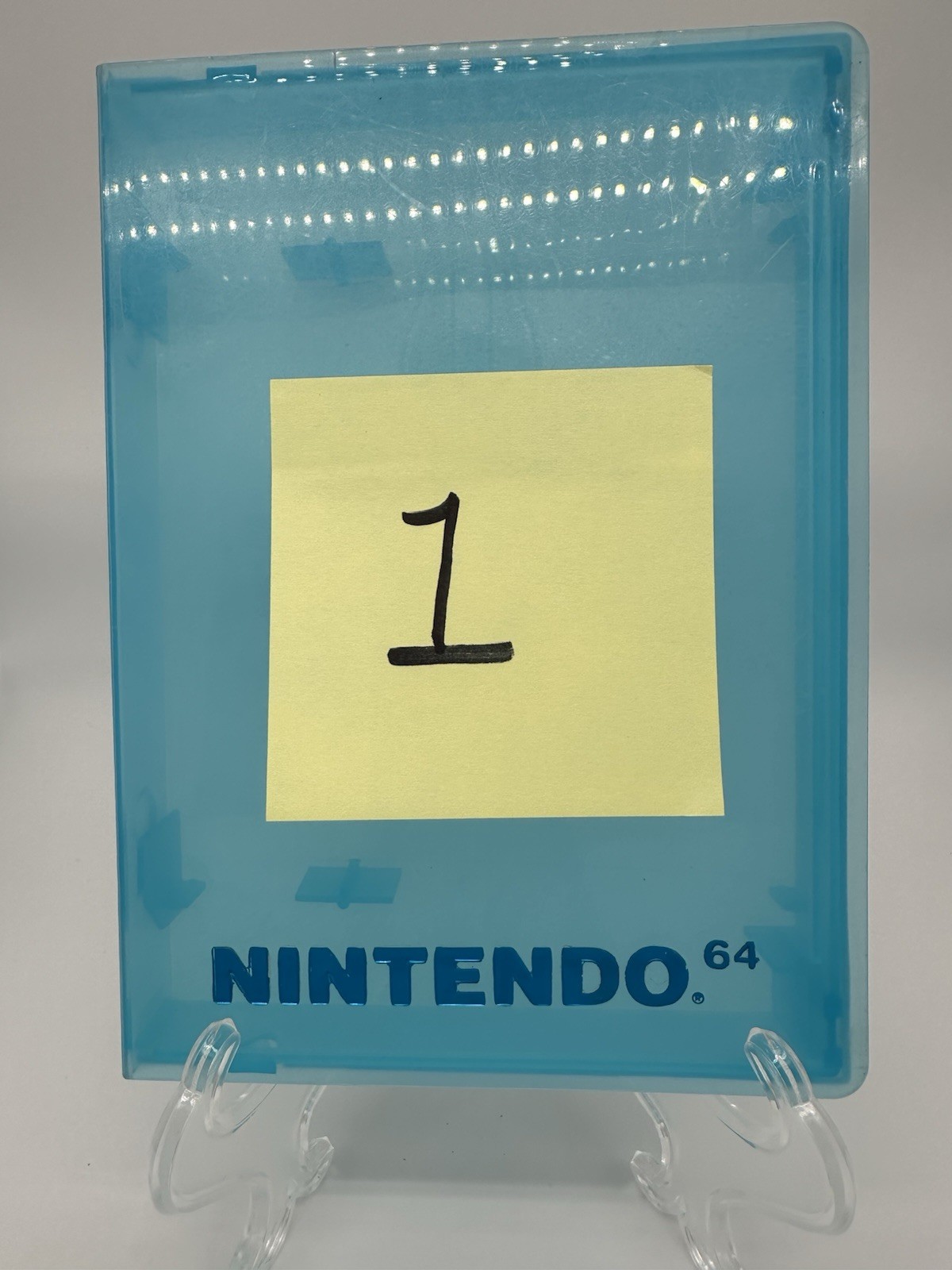 Nintendo Nintendo 64 N64 Blue Plastic Game Cartridge Storage Case Cartridge Case