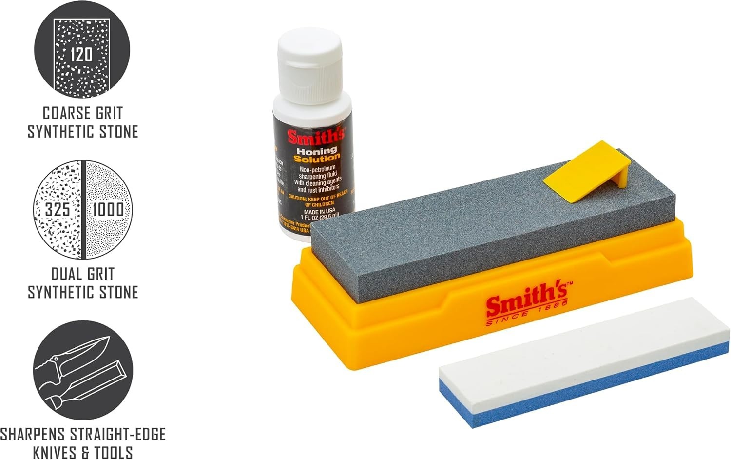 Knife Sharpening Kit Arkansas Stones 5in Medium 4in Fine Honing Oil For Outdoor