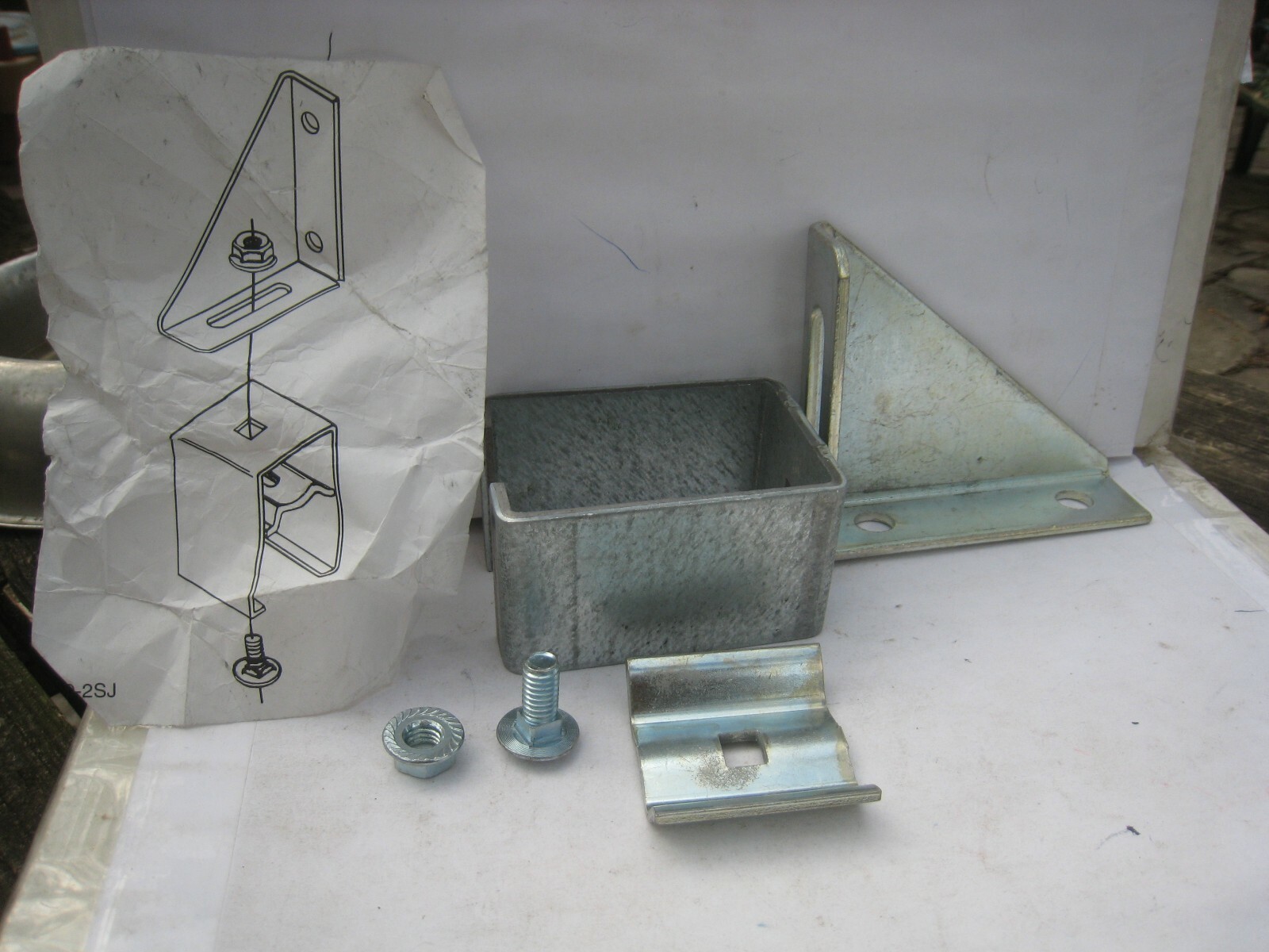 Sliding Barn Door Track Single Box Rail Bracket Steel  HH57-9144 #9145566